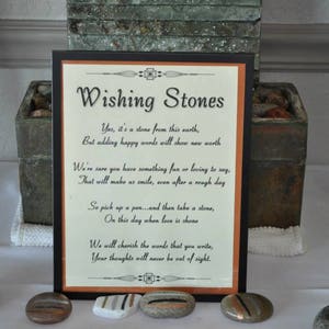 Wishing Stones Unique Special Occasion or Wedding Guest Book Alternative Guestbook set of 75 image 9