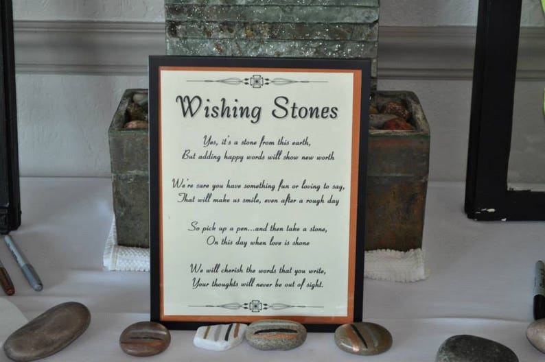 Wishing Stones Unique Special Occasion or Wedding Guest Book Alternative Guestbook set of 75 image 9