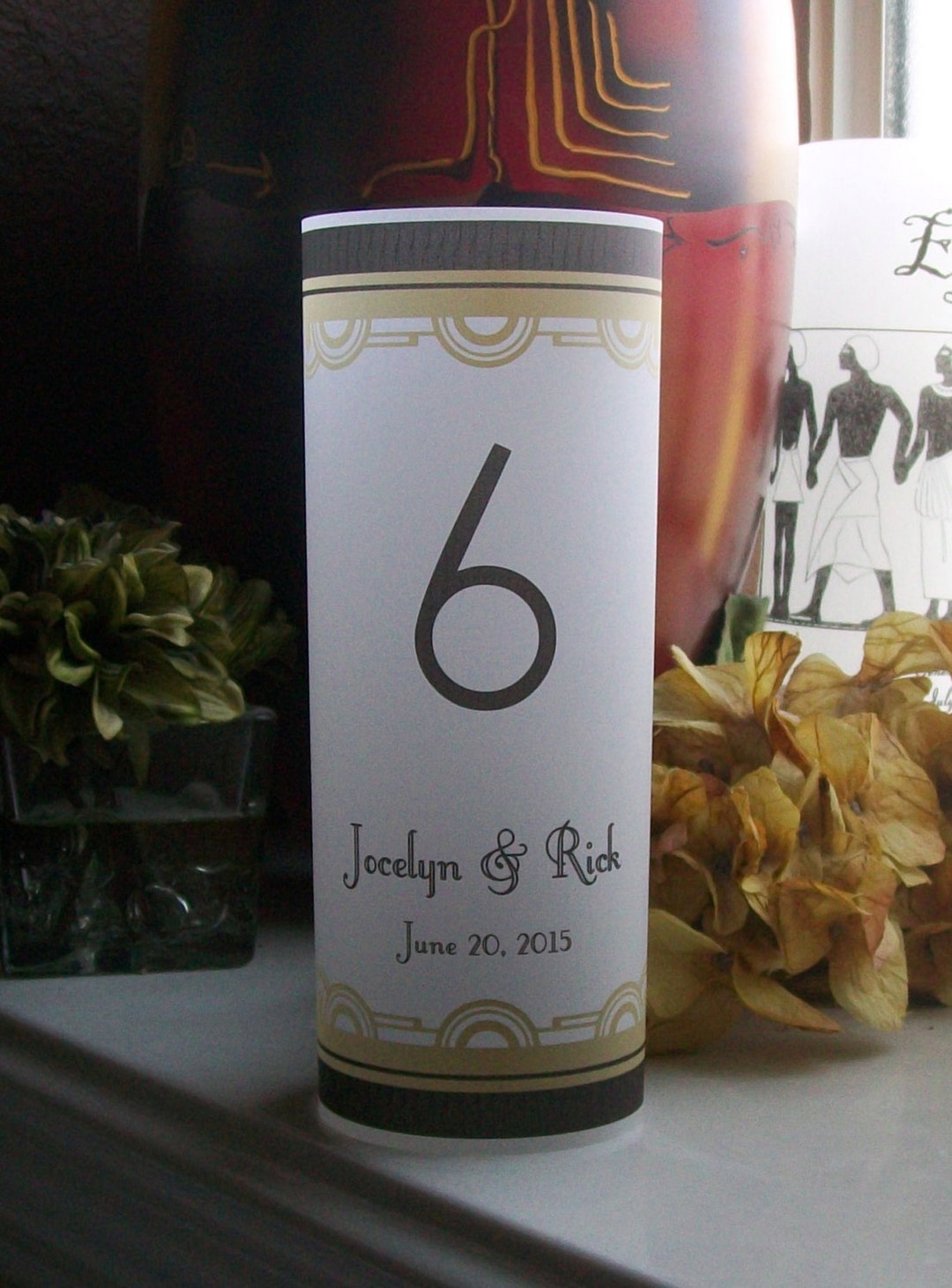 Art Deco Vellum Luminarie Table Numbers Wedding Signs Etsy