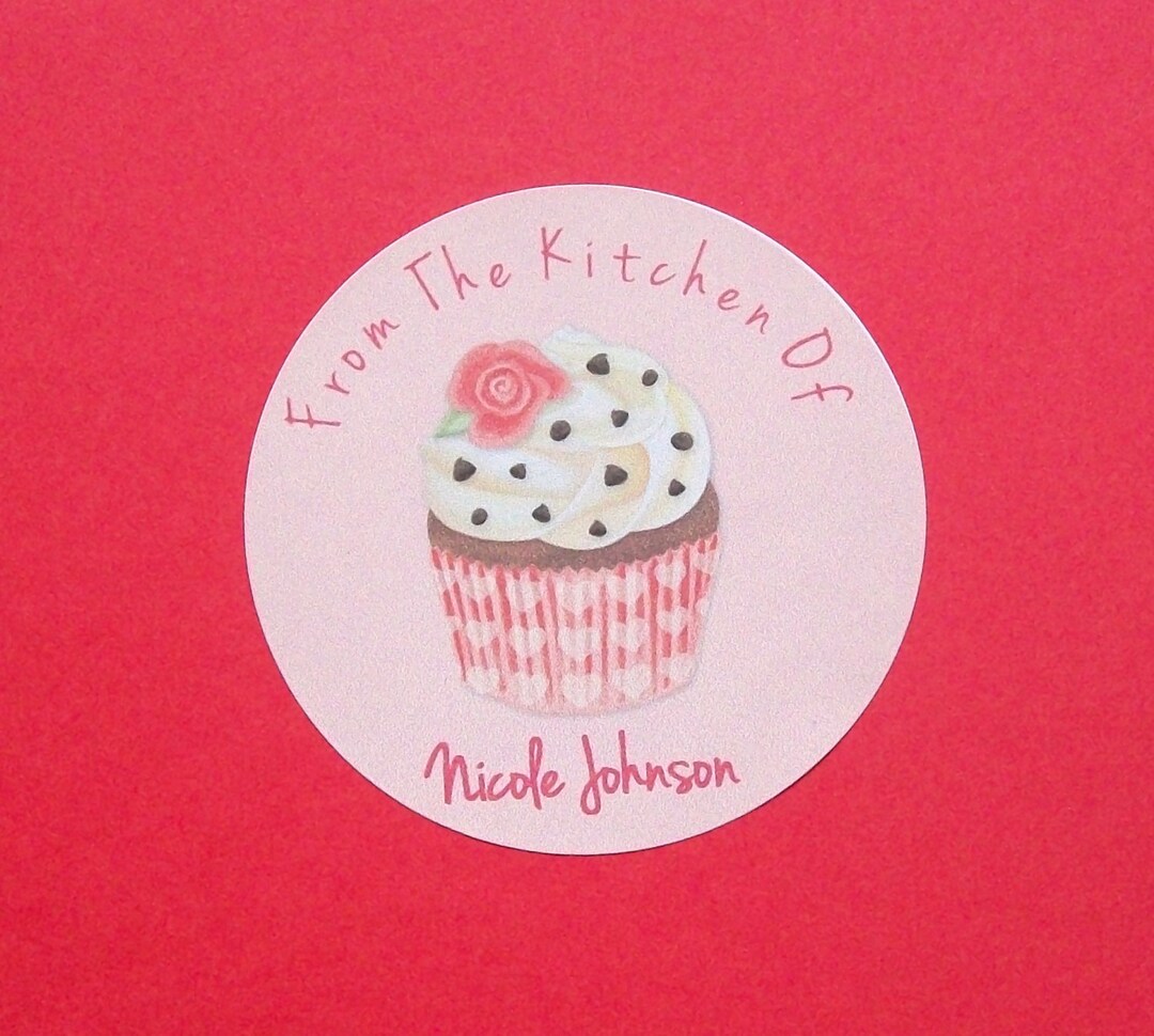 Vintage CUPCAKE Labels - From the Kitchen Sweets - Baking Stickers ...