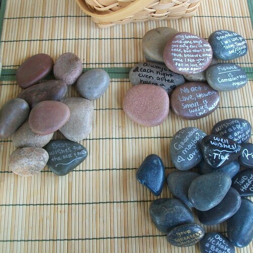 Wishing Stones - Unique Special Occasion or Wedding Guest Book Alternative - shops Guestbook (set of 125)