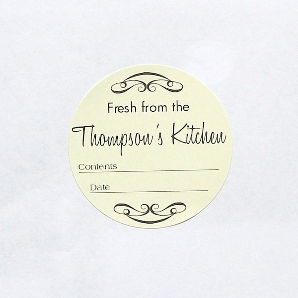 Etiquetas para conservas de cocina - Pegatinas - Etiquetas personalizadas recién salidas de la cocina - Tú eliges el tamaño
