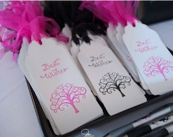 Wedding Wishing Tree Tags - Best Wishes with Tree (set of 50)