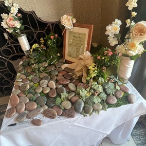 Wishing Stones - Unique Special Occasion or Wedding Guest Book Alternative - Guestbook (set of 75)