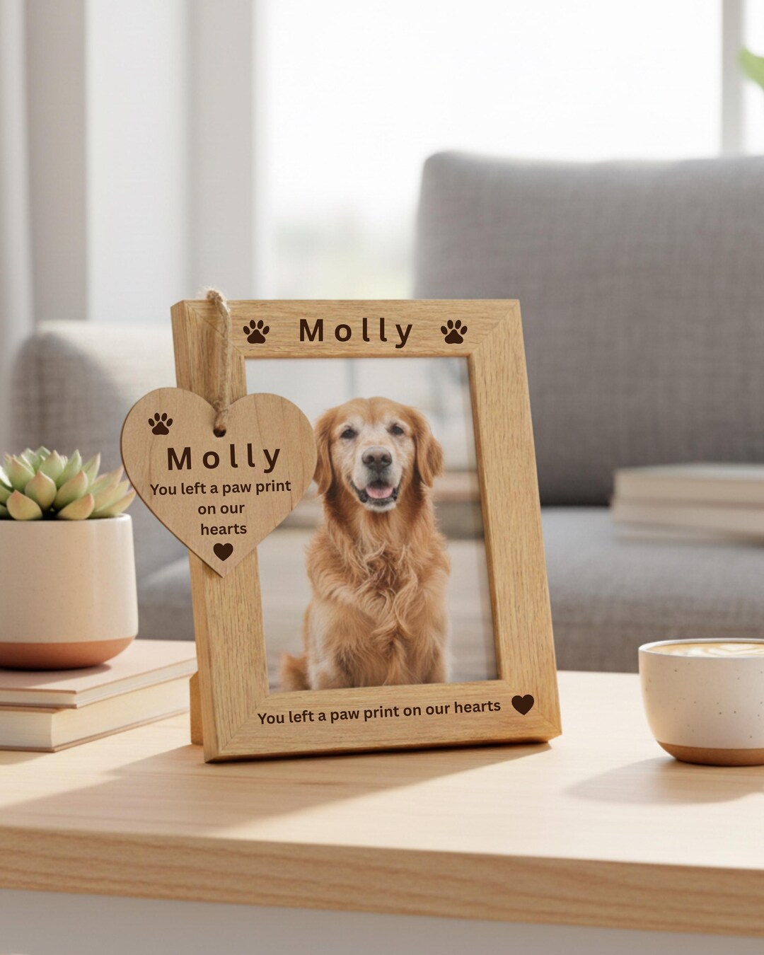 Personalised Pet Memorial Photo Frame, Dog Loss Sympathy Gift, Custom ...