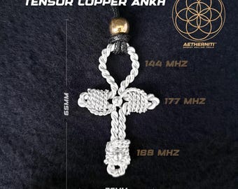 Handmade Egyptian Ankh Pendant (Thick) | Sacred Cubit | Silver-Plated