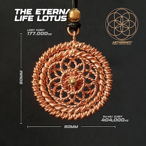 De Eeuwige Levenslotus Hanger | Tensor Ring voor Verbeterde Genezing, Spirituele Groei & Bescherming