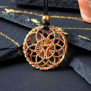 Colgantes de anillo tensor | Loto de la vida | Frecuencia Sagrada de 144MHz y Codo Perdido de 177MHz