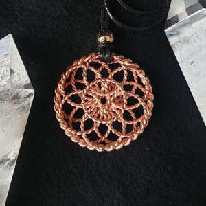 Lotus of Life Tensor Ring Amulet Pendant - Energy Balance & Healing with Sacred 144MHz and Lost Cubit 177MHz Frequencies