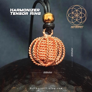 Harmonizer Tensor Ring Pendant with Quartz Crystals (144+177+188MHz)
