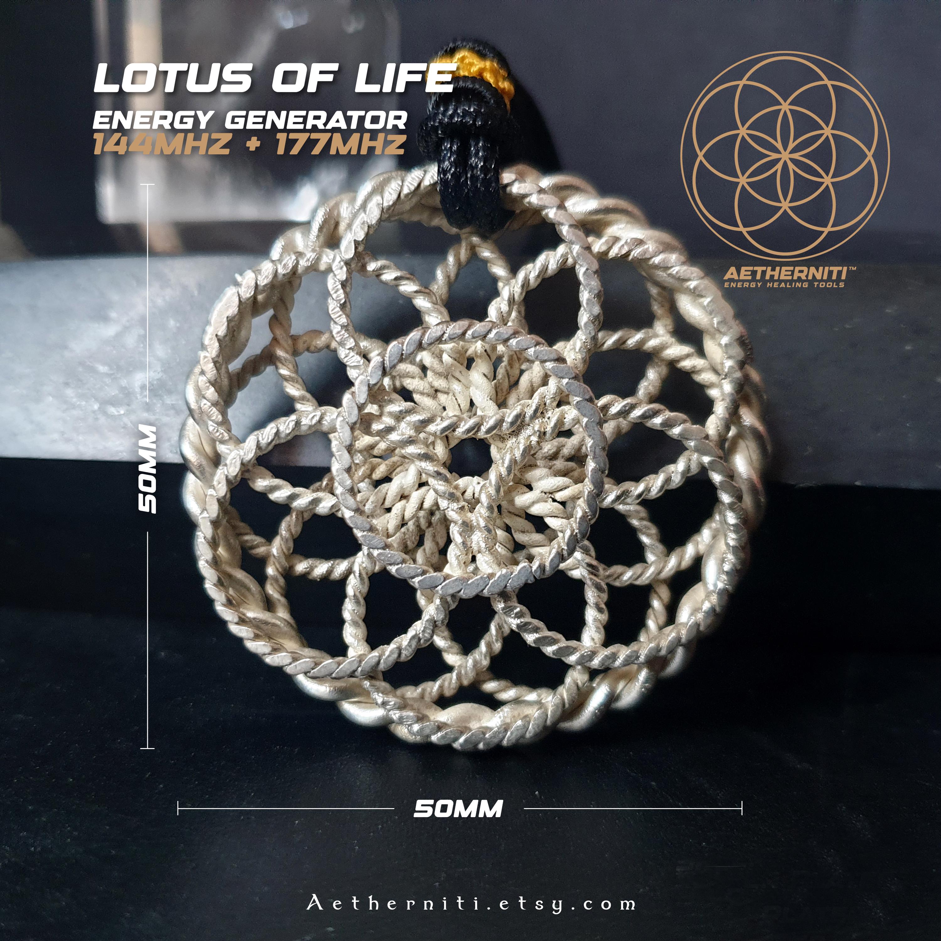 テンソルリングペンダント |ロータス・オブ・ライフ | Sacred 144MHz