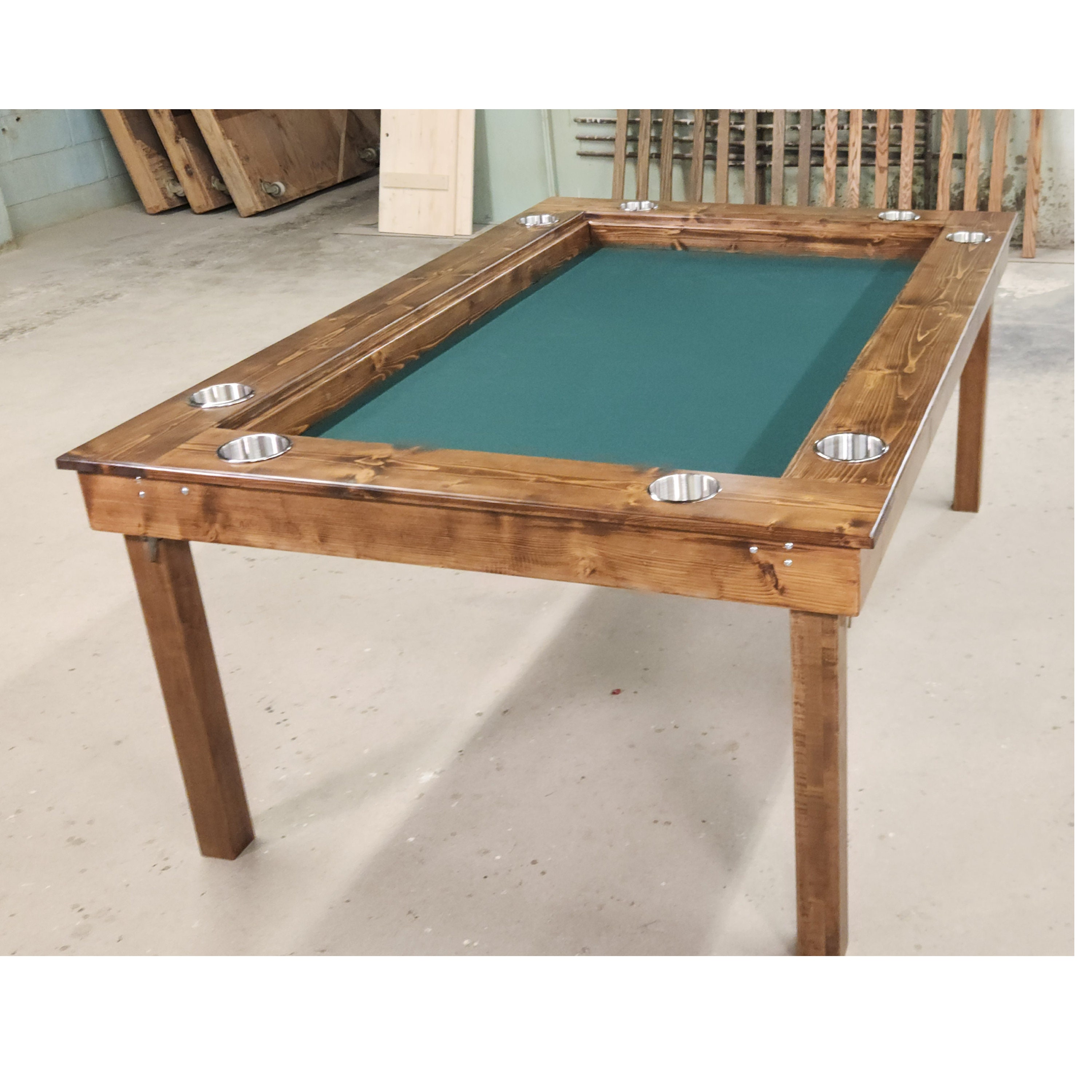 Custom Gaming Table, Role Playing Game Table With Folding Legs, Vaulted