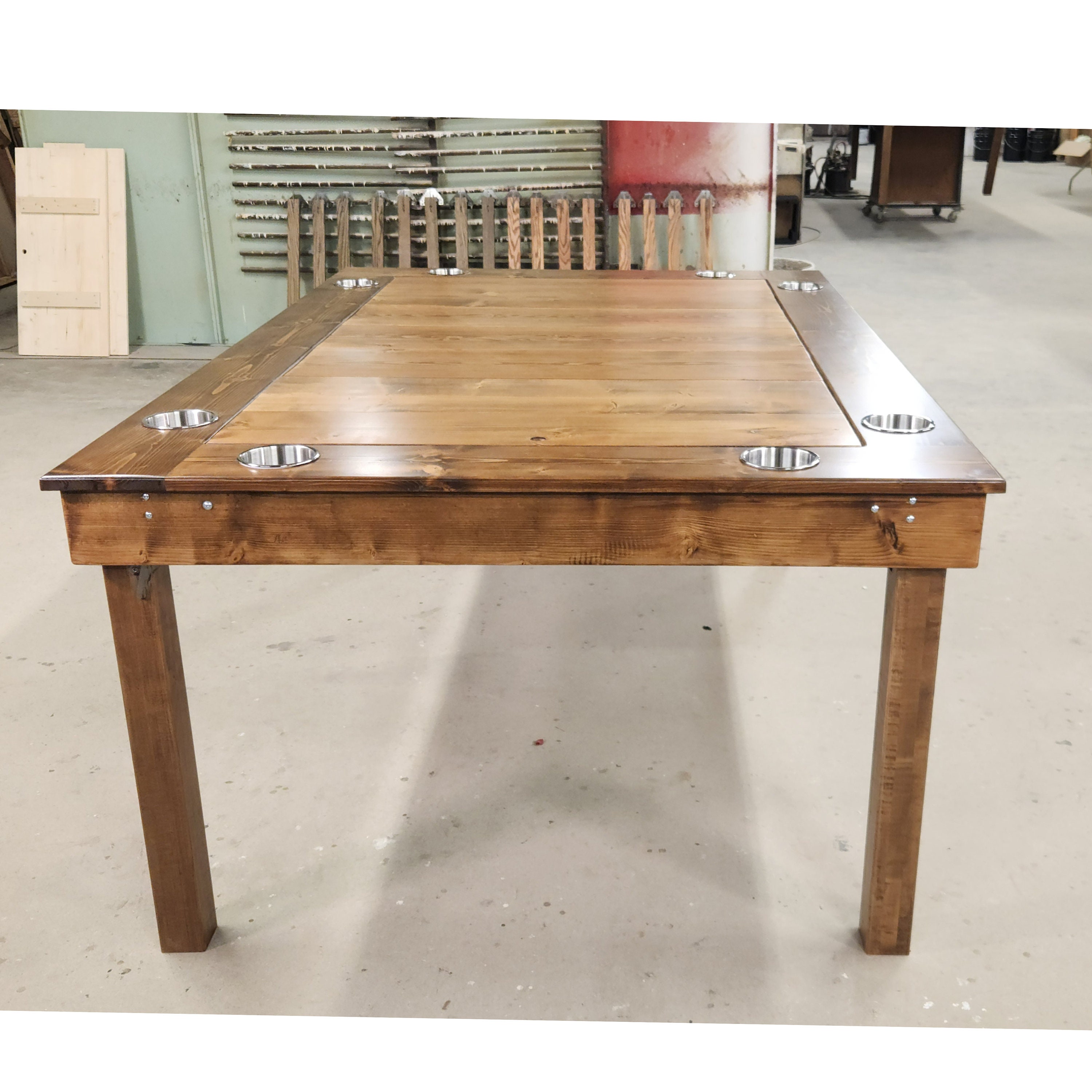 Custom Gaming Table, Role Playing Game Table With Folding Legs, Vaulted