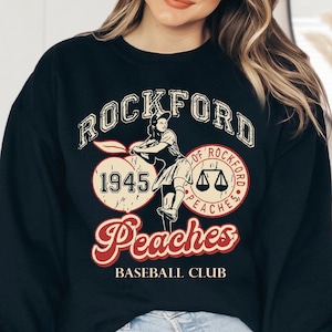 Rockford Peaches Sweatshirt, Rockford Peaches Baseball Sweater, Game Day Baseball Hoodie, Mom Baseball Sweatshirt, Bella Canvas Shirt