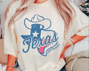 Comfort Colors Texas State Shirt, Texas Map Shirt, Vintage Texas Shirt, Texas Graphic Tee, Texas Cities Shirt, Cowboy Texas Shirt