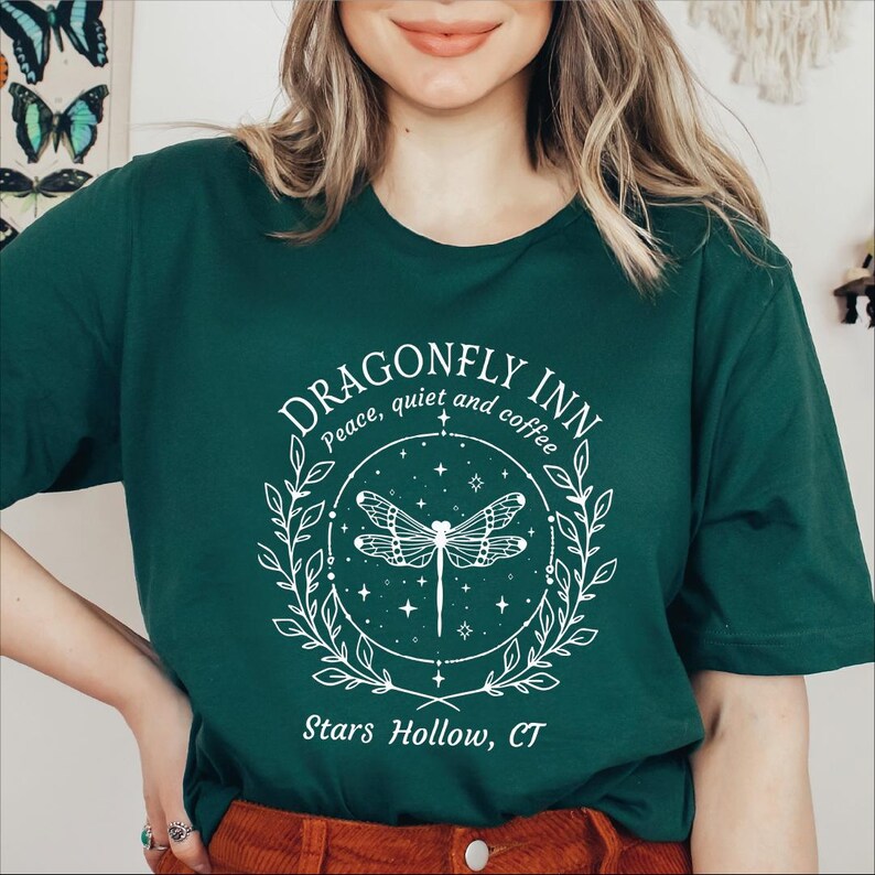 Stars Hollow Comfort Colors Shirt, Dragonfly Inn Shirt, Hollow Shirt, Lukes Diner Tee, Matching Women Shirt, Stars Hollow Tee image 3