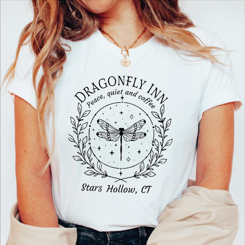 Stars Hollow Comfort Colors Shirt, Dragonfly Inn Shirt, Hollow Shirt, Lukes Diner Tee, Matching Women Shirt, Stars Hollow Tee image 2