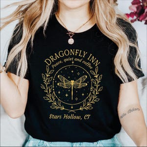 Stars Hollow Comfort Colors Shirt, Dragonfly Inn Shirt, Hollow Shirt, Lukes Diner Tee, Matching Women Shirt, Stars Hollow Tee image 4
