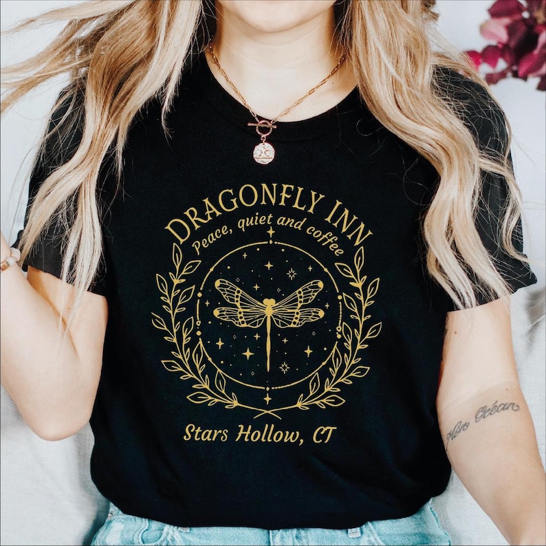 Stars Hollow Comfort Colors Shirt, Dragonfly Inn Shirt, Hollow Shirt, Lukes Diner Tee, Matching Women Shirt, Stars Hollow Tee image 4
