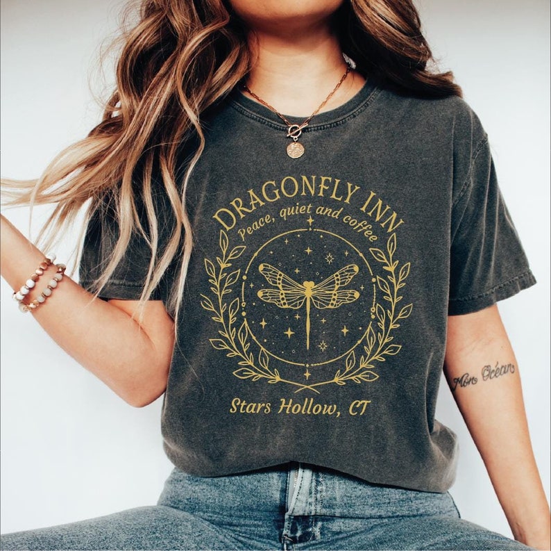 Stars Hollow Comfort Colors Shirt, Dragonfly Inn Shirt, Hollow Shirt, Lukes Diner Tee, Matching Women Shirt, Stars Hollow Tee image 1