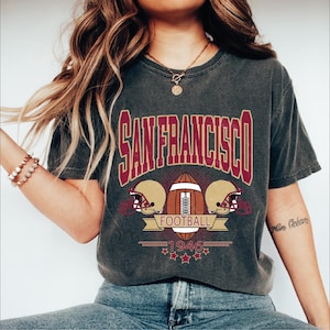 Comfort Colors San Francisco Retro Style Shirt, Vintage San Francisco Football T-shirt, San Francisco Shirts, Sunday Football, Champions Tee