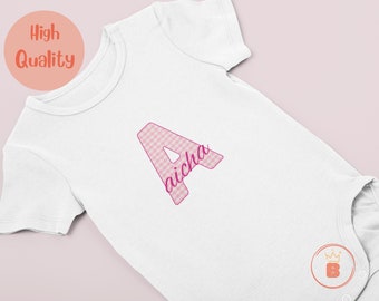 Prénom personnalisé Body pour bébé vêtements de haute qualité Prénom personnalisé grenouillère bébé garçon et bébé fille parfait cadeau d'anniversaire matière délicate