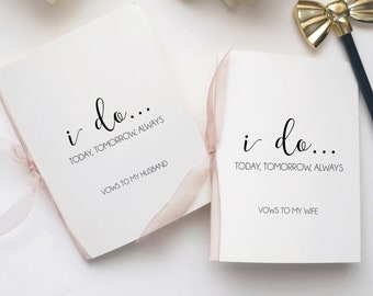 His & Hers Wedding Vow Card Book: Chiffon Ribbon Keepsake