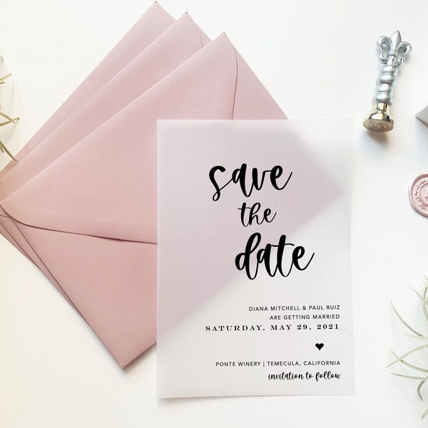 Vellum Save the Date. Save our Date. Modern Save the Date. Save the Date reminder. Simple Save the Date Cards. Calendar Cards