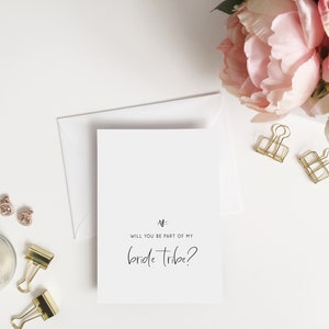Will you be part of my Bride Tribe? Bridesmaid Proposal Card. Card for Bridal Party