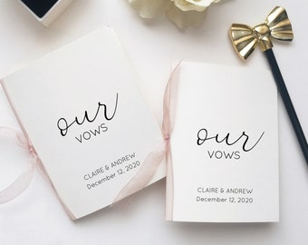 Wedding Vows Card Book: Chiffon Ribbon Keepsake