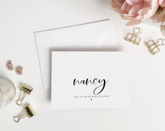 Personalized Bridesmaid Proposal Card: Bridal Party Invitation