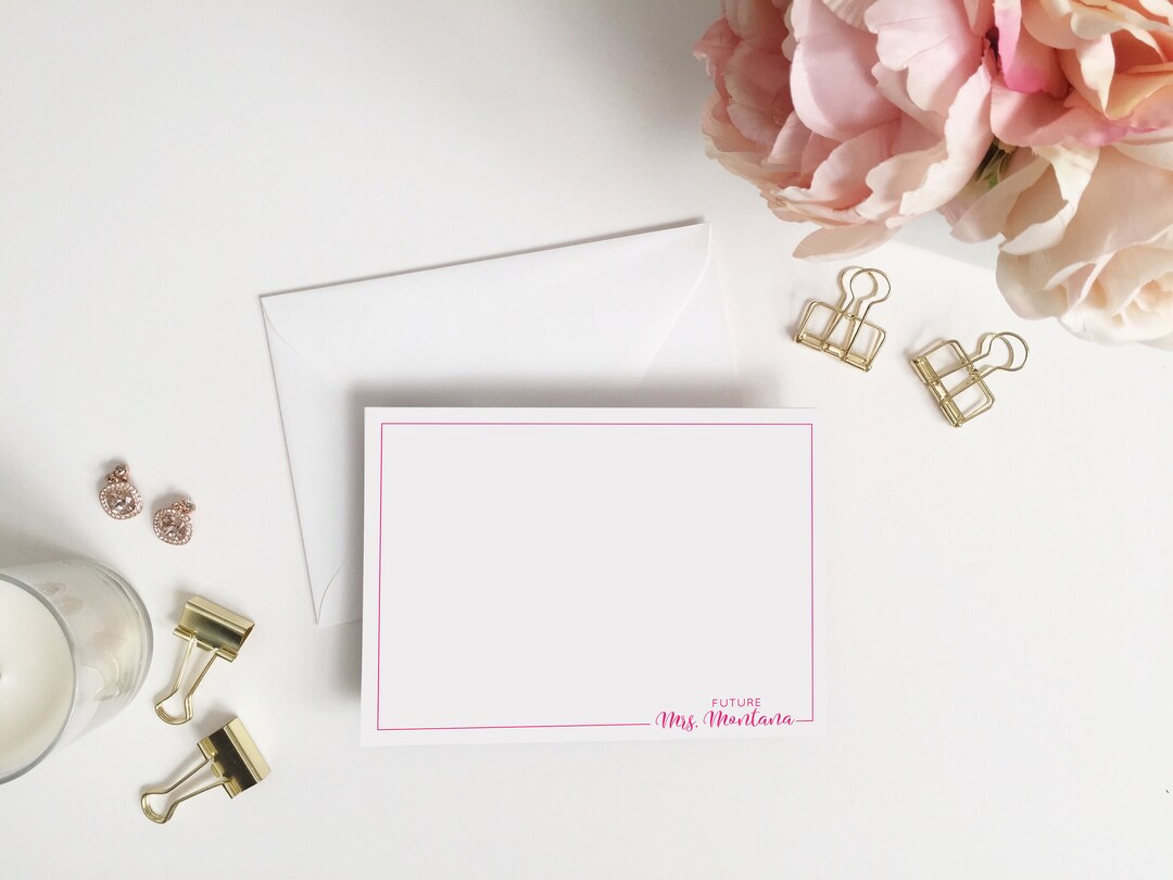 Future Mrs. Card. A Note From the Bride. Soon to Be Mrs. Custom Card ...