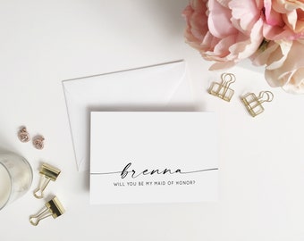 Personalized Bridesmaid Proposal Card: Bridal Party Invitation