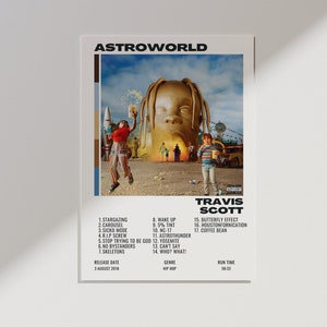Travis Scott Poster astroworld Album Cover Poster Travis Scott album art digital posters