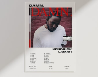 Kendrick Lamar DAMN Album Cover Poster (Digital Download)