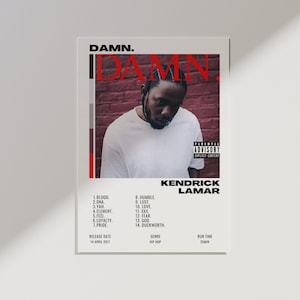 Kendrick Lamar DAMN Albumomslagsaffisch (digital nedladdning)
