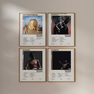 Travis Scott Posters Utopia Album Cover Poster Travis Scott album art digital posters astroworld rodeo birds in the trap