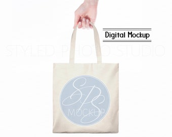 Tote Bag Mockup Hand Holding Tote Bag Mockup Blank Canvas Bag Your Design Here Poster Mockup On Behance