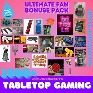 Tabletop Terrain STL Bundle – 1000+ 3D Print Files | Fantasy, Sci-Fi, Buildings, Dungeon Props, Game Accessories & Miniatures