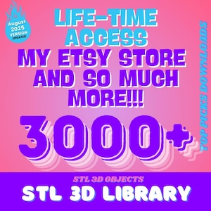 Ultimate 3D Printer STL Library | Lifetime Access to 3,000+ Printable Designs | 14 Mega Bundles in One Download