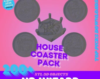 Wizard STL Bundle | 200+ 3D Print Files for Character Wands, Wizard Chess, Cookie Cutters, Magical Decor & Toys