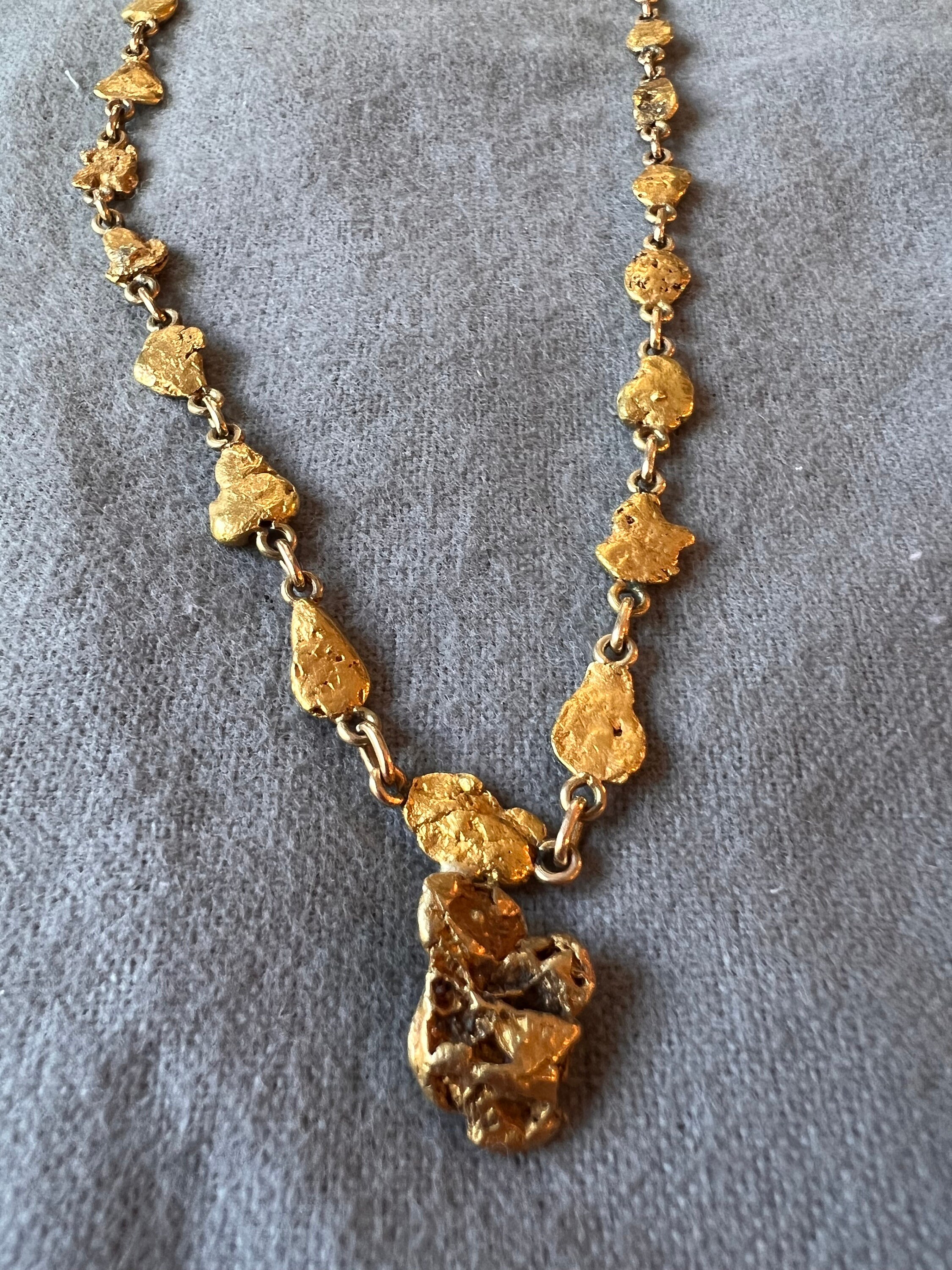 Alaskan Gold Nugget Necklace