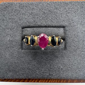 9ct Gold Ruby And Sapphire Ring