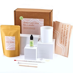 Luxe sojakaarsenset – Premium knutselset met 100% natuurlijke sojawas, hoogwaardige geuren | Perfecte doe-het-zelfcadeauset voor vrouwen en knutselaars