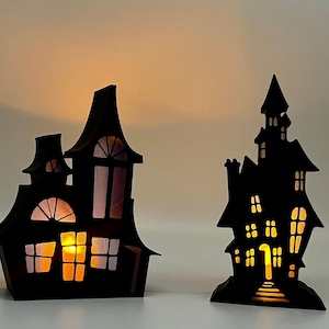 Haunted House, for use with tealight, 3D Printed