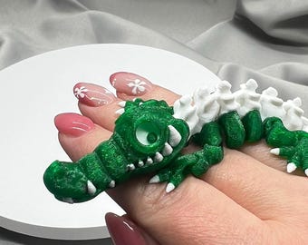 3D Printed Mini Crocodile Skeleton – Flexi Fun Toy or keychain