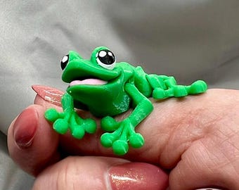 3D Printed Mini Tree Frog, Fidget, Keychain, Flexi