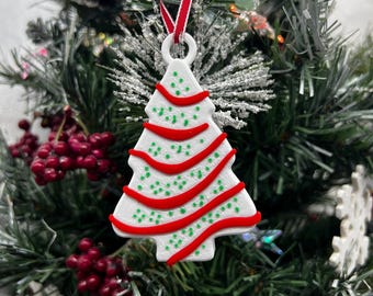 Christmas Tree Cake Ornament, 3D printed