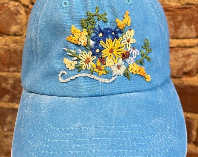 Hand Embroidered Baseball Cap