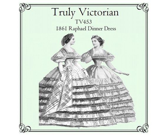 1861 Raphael Evening Dress Sewing Pattern: Truly Victorian TV453 (digital  PDF) - Etsy